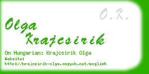olga krajcsirik business card
